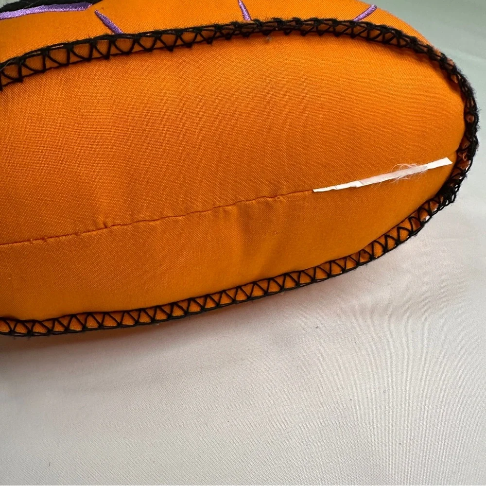 Disney Parks Mickey Halloween Pumpkin Plush Jack O' Lantern‎ Pillow - Cut Tag